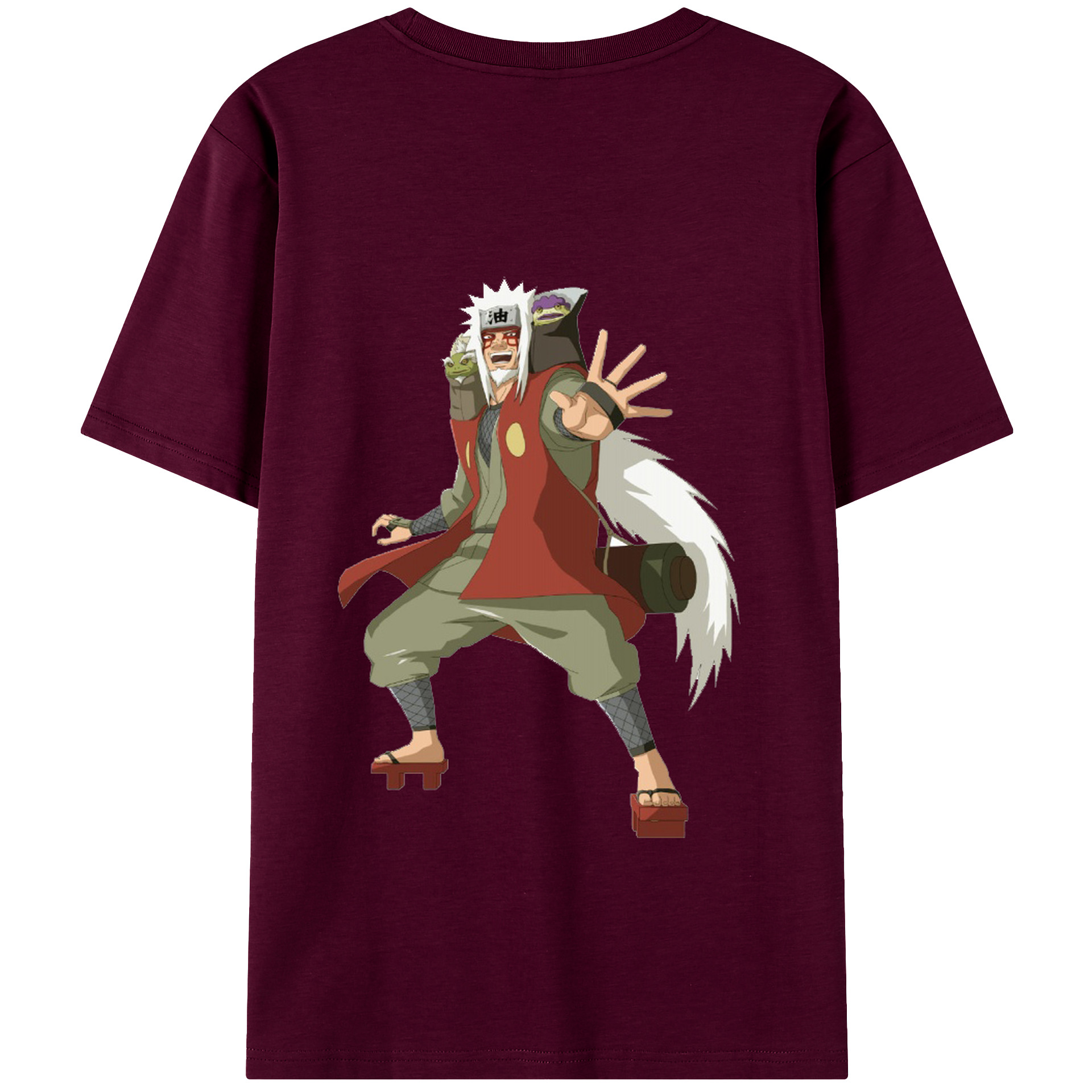 （画像用） NARUTO -ナルト- 自来也（じらいや） Jiraiya レディース半袖Tシャツ(バックプリント)